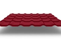 Металлочерепица Супермонтеррей с матовым покрытием , 0,4 мм, цвет RAL 3011