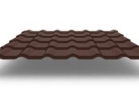 Металлочерепица Супермонтеррей с матовым покрытием , 0,45 мм, цвет RAL 8017