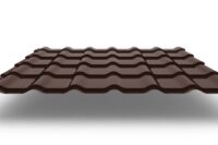 Металлочерепица Супермонтеррей с покрытием Полиэстер, 0,5 мм, цвет RAL 8017