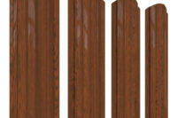 Евроштакетник  105 мм, Красное дерево, 0,4мм