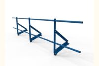 Кровельное ограждение 1200х3000мм, 2 трубы , 3 опоры RAL 5005