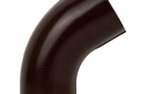 Колено стока, 90мм, RAL8017