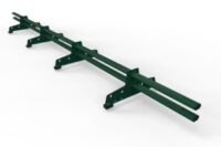 Снегозадержатель 3м, 2 овальные трубы 40х20,(ОЦ-ПО-6005-1,2), 4 Т-образные опоры h-43 мм,(ОЦ-ПО-6005-2,0)