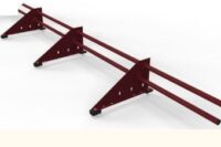 Снегозадержатель 3м, 2 трубы d25(ЧМ-ПО-3005-1,0), 3 треугольные опоры h-70 (ЧМ-ПО-3005-1,2)