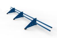 Снегозадержатель 3м, 2 трубы d25(ЧМ-ПО-5005-1,0), 3 треугольные опоры h-70 (ЧМ-ПО-5005-1,2)