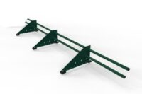 Снегозадержатель 3м, 2 трубы d25(ЧМ-ПО-6005-1,0), 3 треугольные опоры h-70 (ЧМ-ПО-6005-1,2)