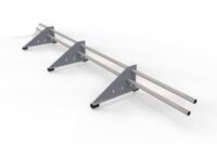 Снегозадержатель 3м, 2 трубы d25(ЧМ-ПО-7004-1,0), 3 треугольные опоры h-70 (ЧМ-ПО-7004-1,2)