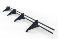 Снегозадержатель 3м, 2трубы d25 (ЧМ-ПО-9005-1,0), 4 треугольные опоры h-70 (ЧМ-ПО-9005-1,2)